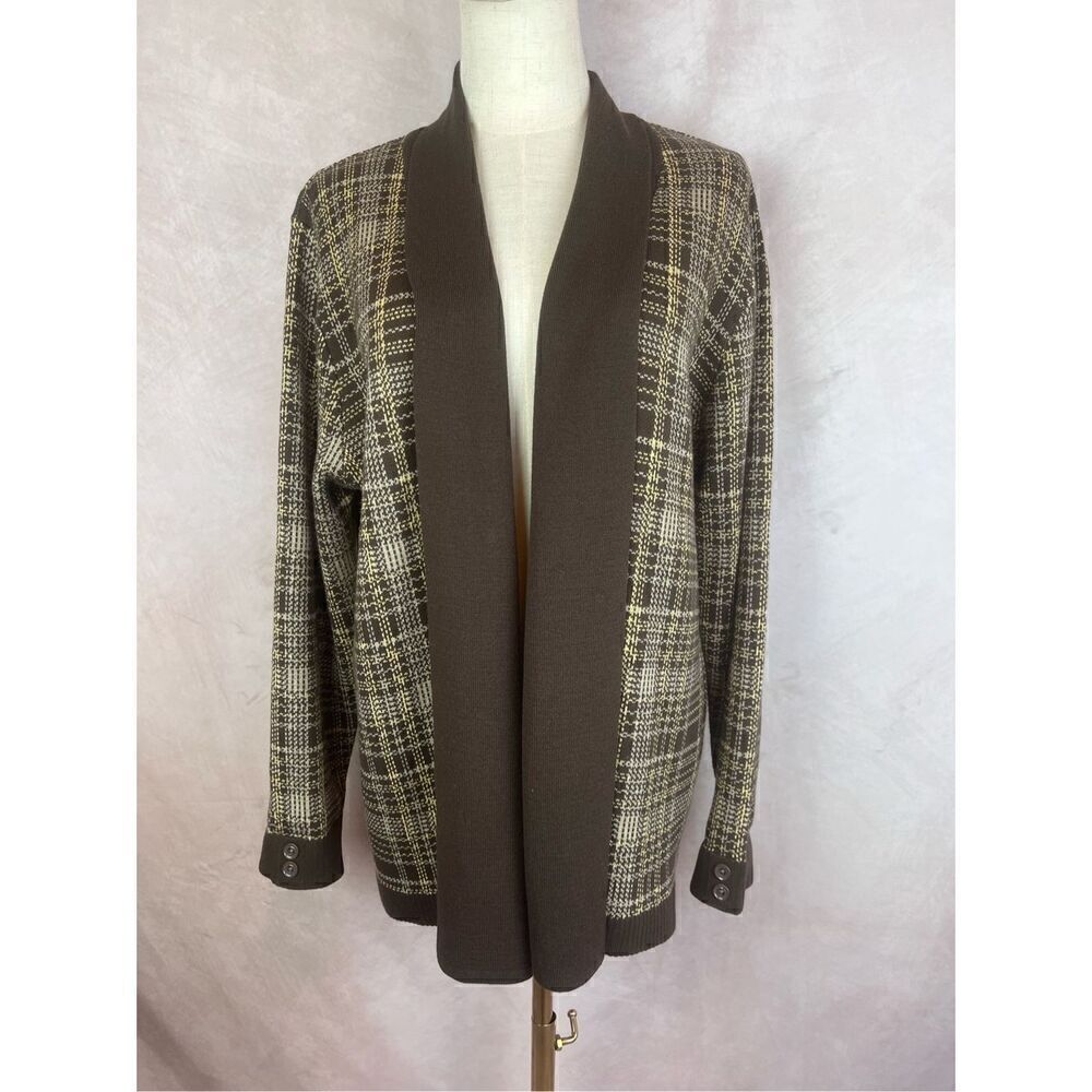 Vintage Style Plaid Cardigan